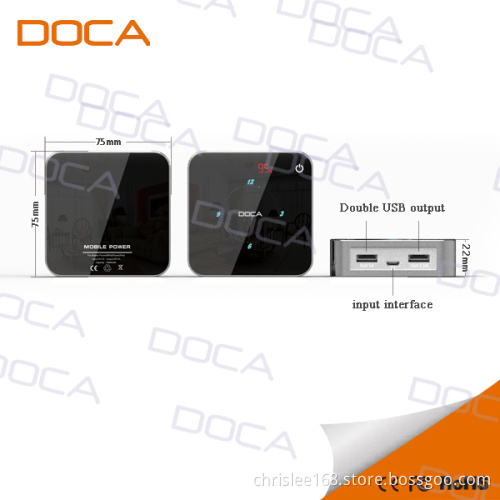 LED digital clock mobile power bank 8400mah